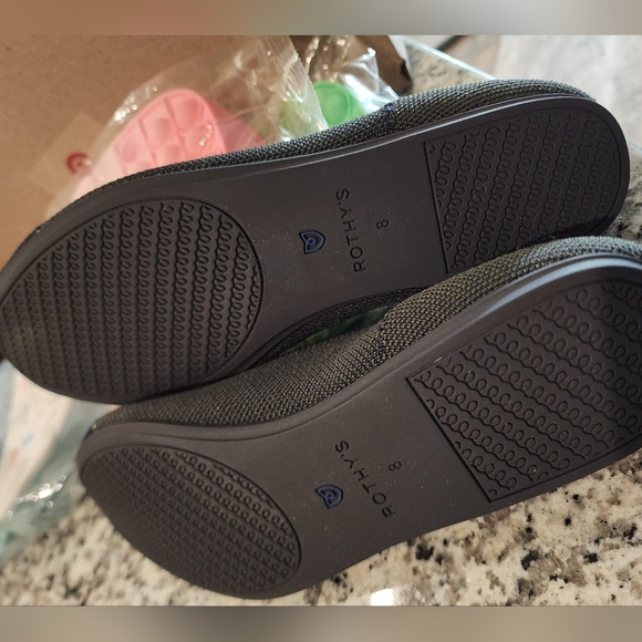 Rothy Flat Captoe Gray Navy Captoe - Picture 3 of 6